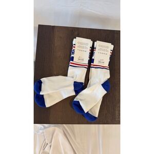 Blue and White Athletic Socks